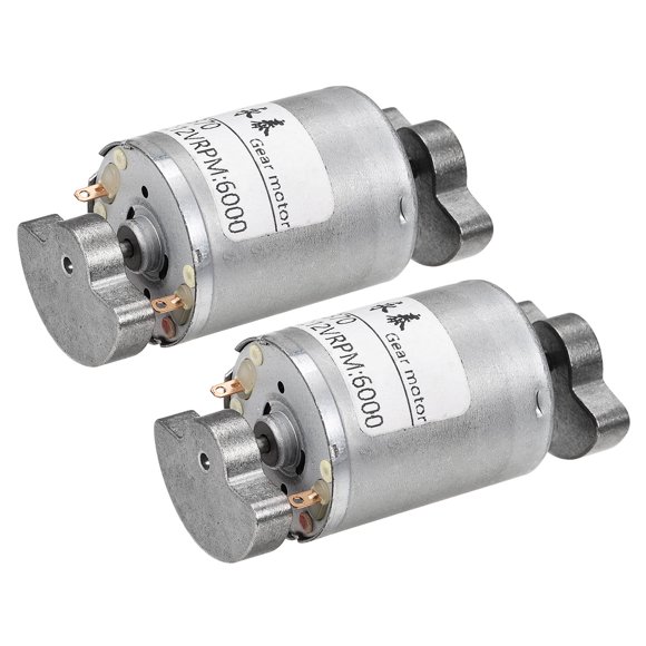 Unique Bargains Vibration Motor DC 12V 5000RPM Double Shaft Strong Vibrating DC Motor 2pcs
