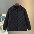 thumbnail image 1 of Parkas de manga larga para mujer, chaquetas acolchadas cálidas para mujer, chaqueta acolchada lisa de manga larga con estampado floral, abrigos con bolsillos, blusa para mujer, 1 of 9