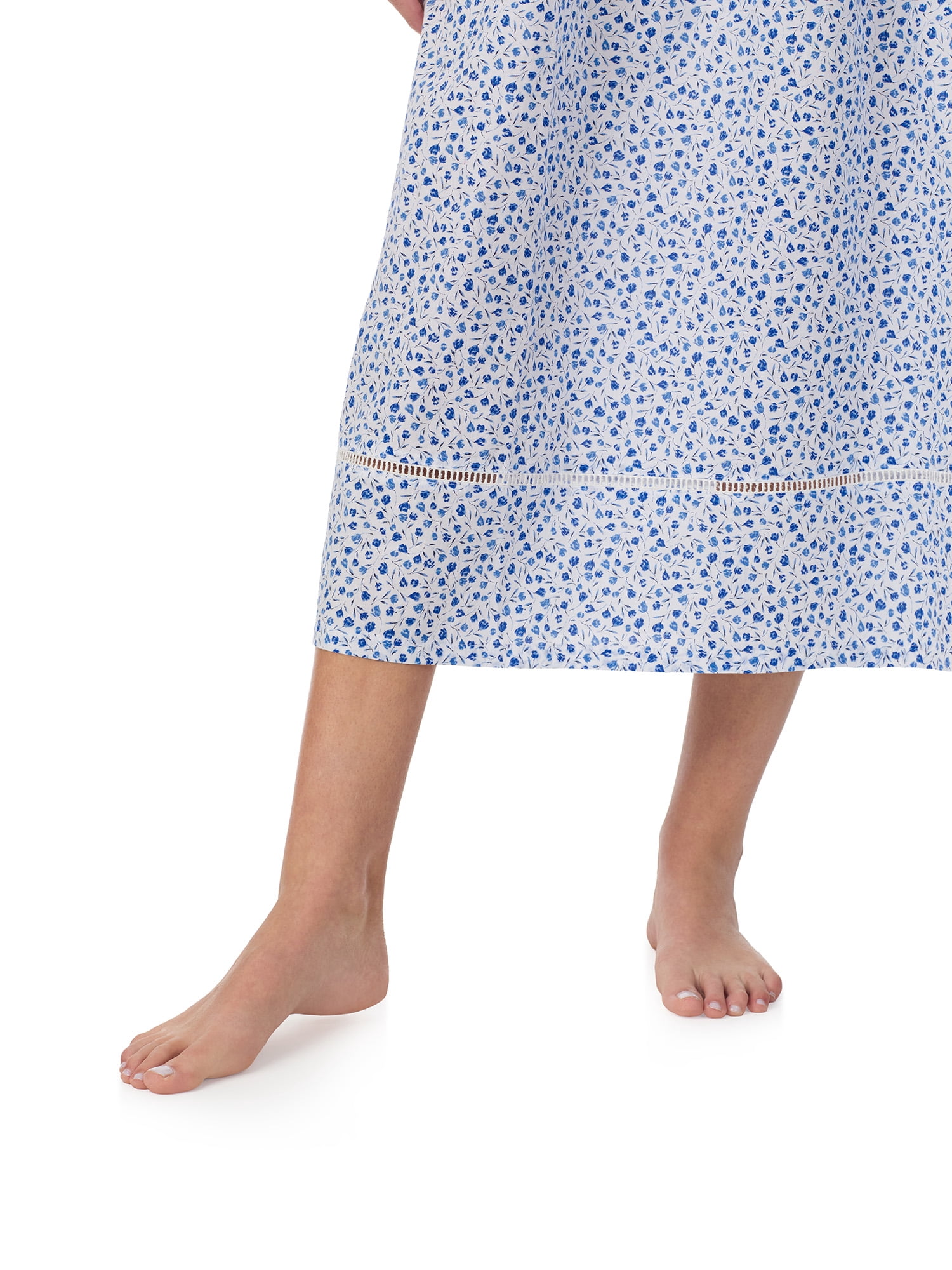 Aria Women's Lightweight Cotton Woven 50" Ballet Nightgown, Sizes XS-5X