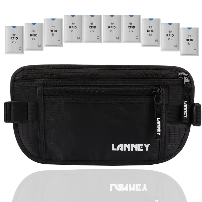 Travel Money Belt with RFID Blocking and Card Sleeves photo 1
