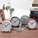 thumbnail image 3 of 26-27 4in Metal Round Alarm Clock Battery Powered Timepiece Silent Desk Bedroom (Green), 3 of 5