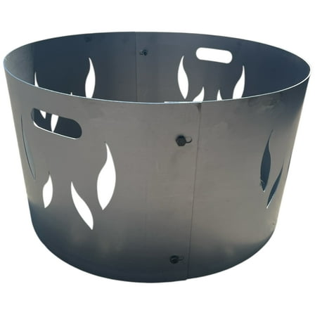 UNITED FIRE Fire Pit Spark Screen, 23 in, 2-Piece Heavy-Duty Steel Mesh Cover with Handle, Rust Patina Finish, Outdoor Spark Guard for Patio and Backyard Safety