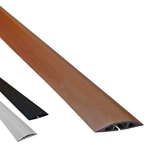 D-22 Split Rubber Cord Cover - 1.5m (5ft) Gray - Cable Protector For Floor Wires, Heavy Duty & Slip-Resistant - View #8