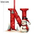 thumbnail image 2 of Letter N-shaped Christmas Acrylic Ornament, Christmas Tree Hanging Pendant Decoration, Monogram Xmas Stocking Tags for Holiday Party Favors, Christmas Tree DIY Craft Ornaments, 2 of 2