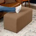 thumbnail image 4 of Jaxx Monroe Large Rectangular Foam Ottoman / Coffee Table, (36 x 18), Earth Brown, 4 of 6