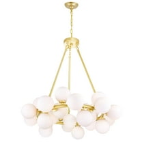 CWI Lighting Arya 25 Light Chandelier With Satin Gold Finish - Satin Gold