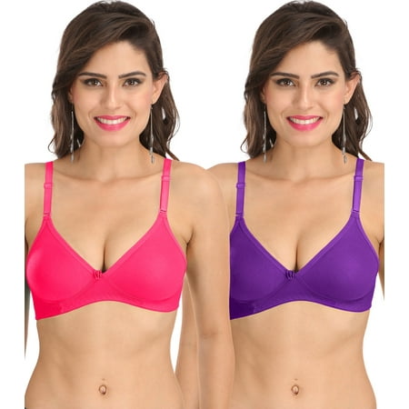 

Ossirrio Women s Everyday Non Padded Non Wired 3/4th Coverage T-Shirt Bra with Free Transparent Strap