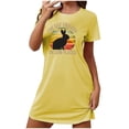 thumbnail image 2 of Mefallenssiah Chemise de Nuit Courte Surdimensionnée pour Femmes Mode Imprimé Poitrine Manches Courtes, 2 of 7