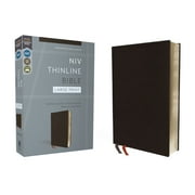 NIV, Thinline Bible, Large Print, Bonded Leather, Black, Red Letter Edition (Other)(Large Print)