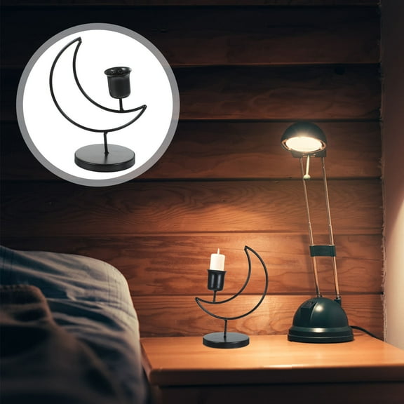 WHAMVOX  Decorative Candle Holder Holders for Pillar Candles Decorations Black