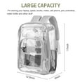 thumbnail image 6 of SANMADROLA Clear Backpack, Heavy Duty PVC Transparent Backpack Stadium approved with Reinforced Strap School Bookbag for School, Workplace, Stadium, Travel, Security, Festival, College (Light Gray), 6 of 7