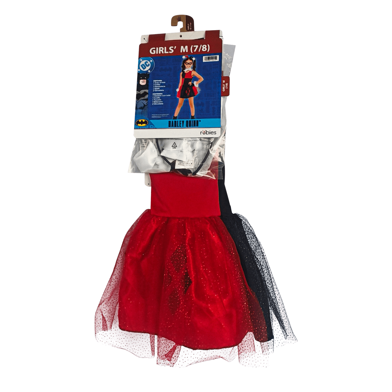 DC's Harley Quinn Halloween Costume for Children, Girls' Size L (10/12), by Rubies