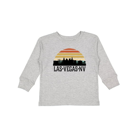 Inktastic Las Vegas Nevada Skyline Retro Boys or Girls Long Sleeve Toddler T-Shirt