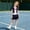 c-349Navy120, variant on MEZZALL Child Girls Tennis Style Two Piece Outfit Sets Short Sleeve Tops With Cake Skirt Sporty Campus Round Neck Versatile Clothes Sets