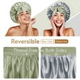 thumbnail image 2 of BONNET QUEEN Silk Bonnet for Sleeping Satin Bonnet with Tie Hair Wrap Double Layer Sleep Cap for Women Curly Hair, 2 of 6