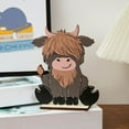 thumbnail image 6 of Lilixerw Highland Cow Wooden Tiered Tray Decor,Rustic Farmhouse Decorative,Highland Cow Table Centerpiece Table Sign,for Home Room Kitchen Table Decors, 6 of 6