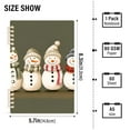 thumbnail image 2 of FORMRS 1-Subject Spiral Notebook 8" x 5" College Ruled 60 Refillable Sheet A5 Hard Cover, Cute Snowmen, 2 of 7