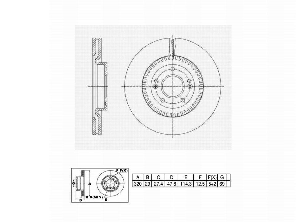 Winstop Brake Rotor, Front WS250944, Kia Cadenza 2020-2017