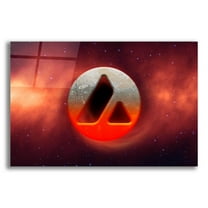 Epic Art 'Cosmic Crypto Avalanche' by Epic Portfolio, Acrylic Glass Wall Art, 24"x16"