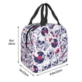 thumbnail image 3 of Easygdp music Skull record mike Bolsa Térmica Premium - Tela Oxford Impermeable, Gran Capacidad, Bolsillo Frontal, Unisex para Trabajo, Escuela, Actividades al Aire Libre y Picnics, 3 of 8