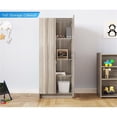 thumbnail image 3 of Tot Mate 72" Double Door Contemporary Wood Composite Tall Cabinet in Gray, 3 of 7