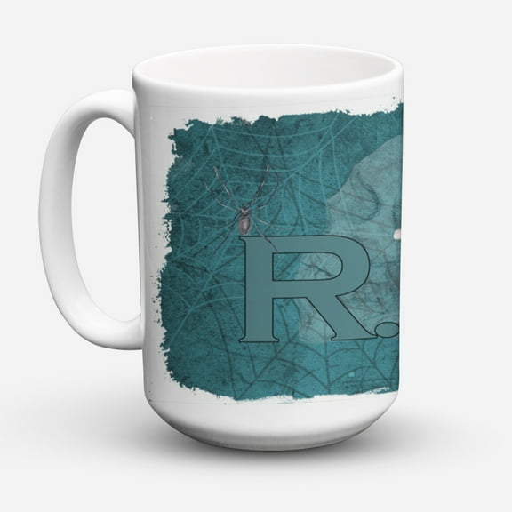 RIP Rest in Peace with spider web Halloween Coffee Mug 15 oz