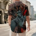 thumbnail image 5 of adaychics Hawaiian Shirt for Men Goddess American Flag Casual Patriotic Shirts Fashion Printed Clothes for Vacation Travel, 5 of 8