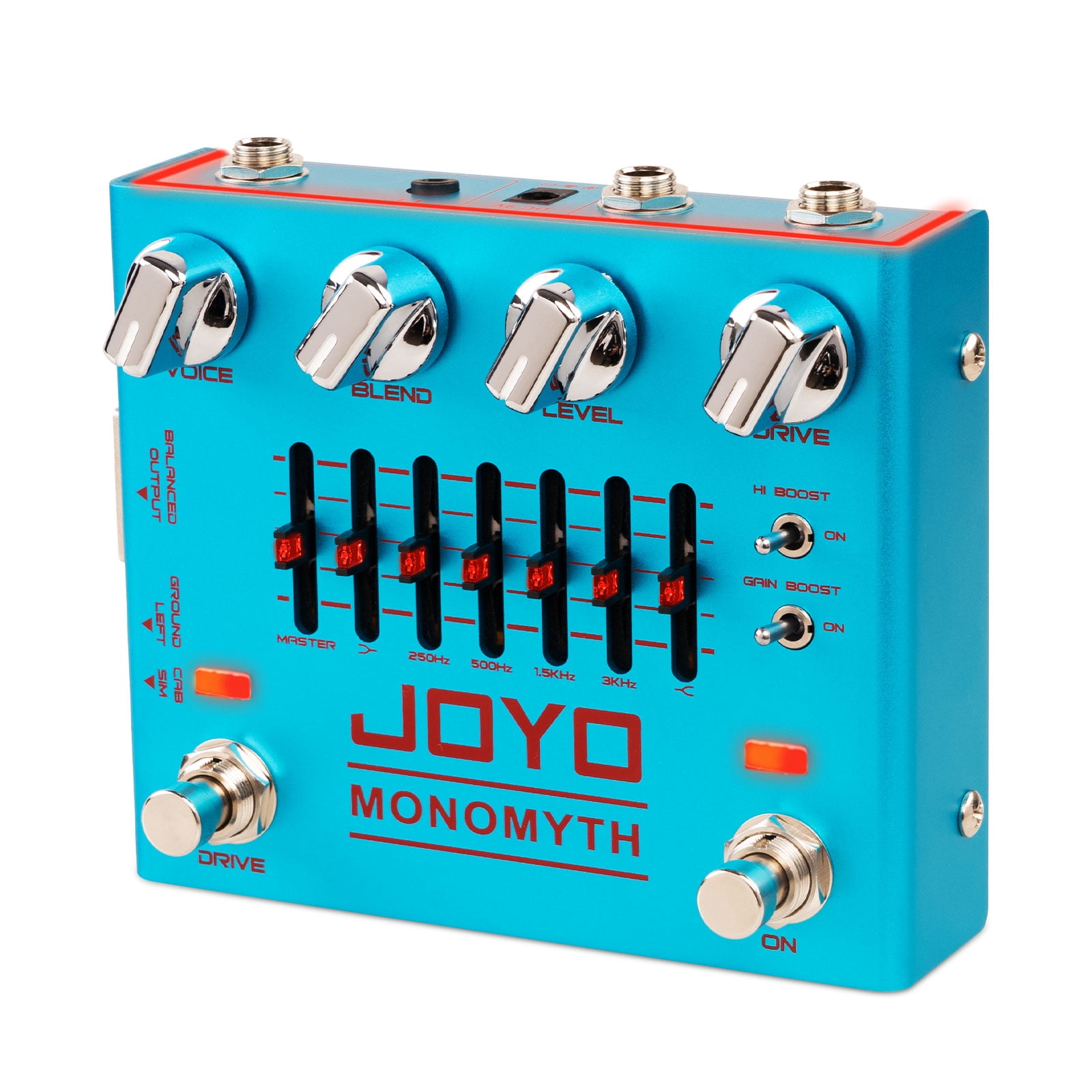 JOYO R-26 Bass Guitar Pedals Overdrive Amp Simulator Effect Pedal EQ Noise Reduction
