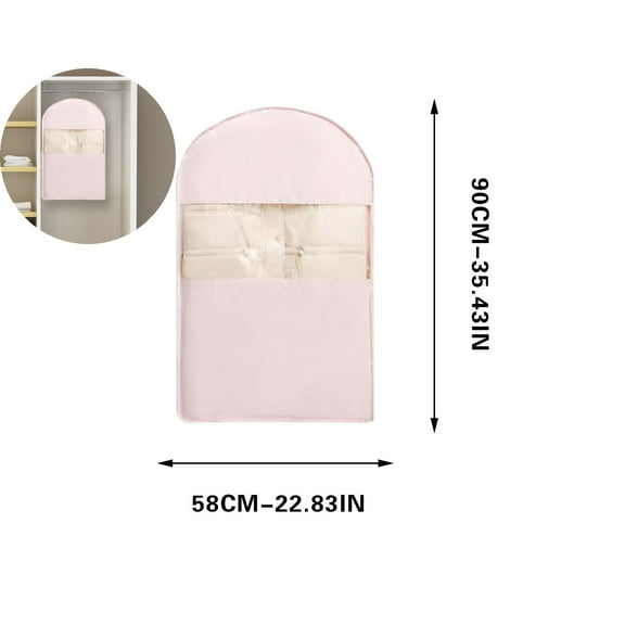 WNFJR Upgraded Waterproof Compression Garment Bag for Wardrobe Storage – Transparent Design, Space-Saving Clothes Cover with Hanger Hole