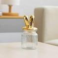 Snack Trays Easter Glass Jars Food Sealing Jars With Alloy Bunny Ear
