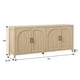 Walker Edison Modern 70" Reeded Sideboard with Arch, English Oak
