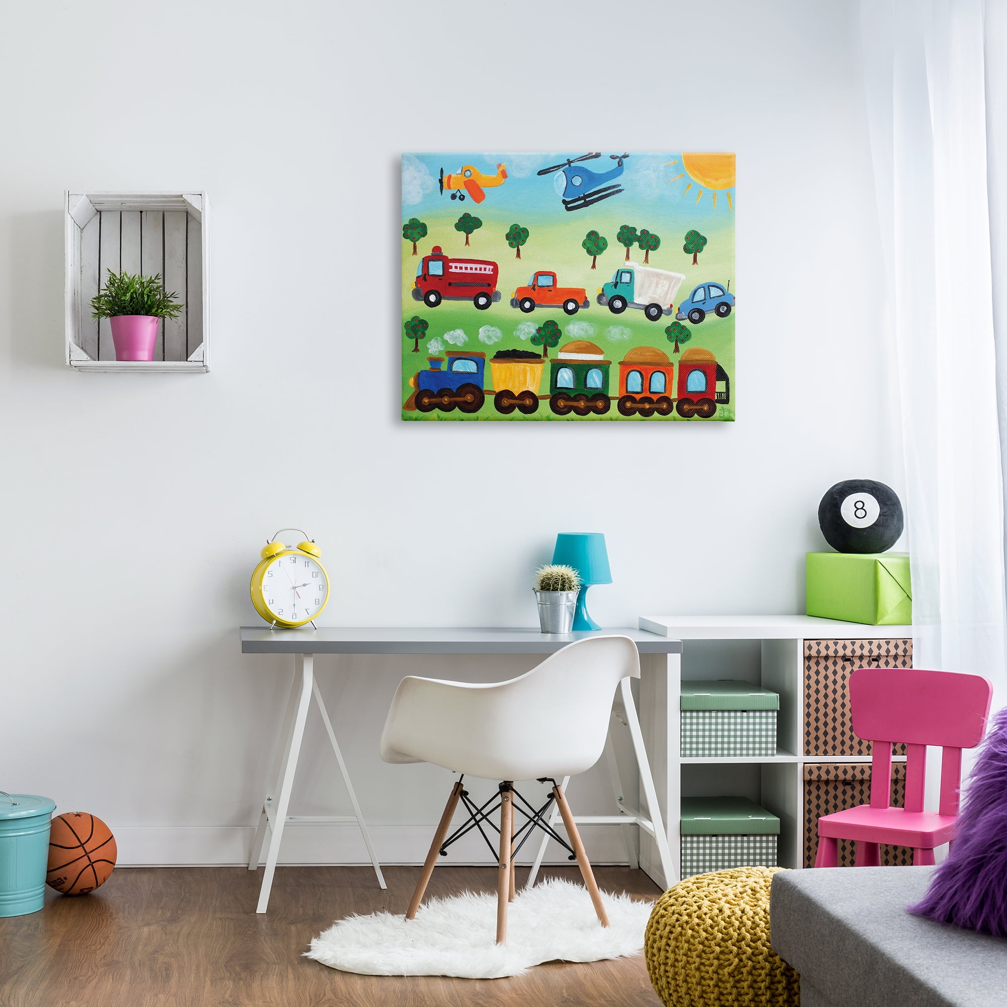 The Kids Room by Stupell Planes, Trains, and Automobiles XXL Stretched Canvas Wall Art, 30 x 1.5 x 40