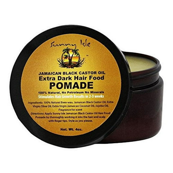 Sunny Isle Jamaican Black Castor Extra Dark Oil Hair Food Pomade, Orange, 4 oz