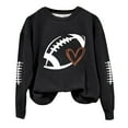 thumbnail image 2 of Baberdicy Sweatshirt for Women Funny Football Shirts for Women Football Mom Sweatshirt Women's Crewneck Sweatshirt Pullover Sweaters for Women Black, 2 of 4