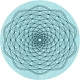 thumbnail image 1 of Ahgly Company Indoor Round Patterned Electric Blue Area Rugs, 5' Round, 1 of 6