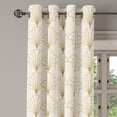 thumbnail image 2 of Ambesonne Art Deco Grommet Curtain, Eggshell Vintage Shells, 50"x63", Eggshell and Sand Brown, 2 of 5