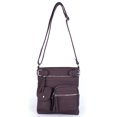 thumbnail image 1 of Bolsos cruzados para mujer PU duradero con cremallera para el ocio diario (café) Tmvgtek Para Estrenar, 1 of 9