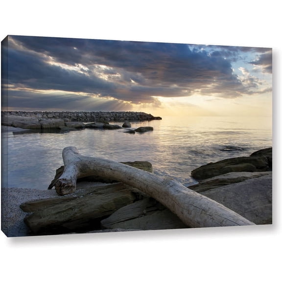 ArtWall Dan Wilson "Lake Erie Sunset II " Gallery-Wrapped Canvas