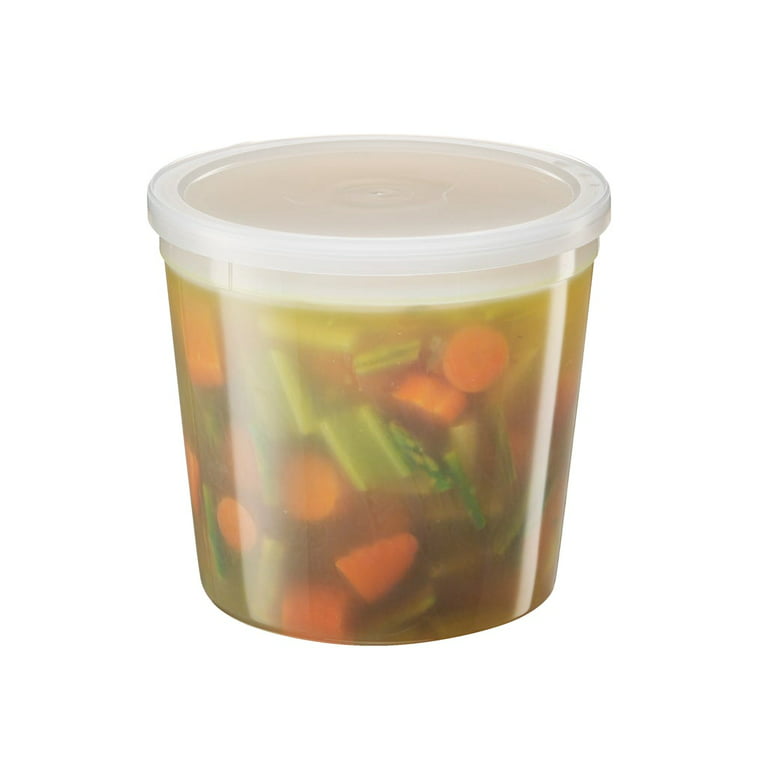 20 Sets] 86 Oz. Plastic Food Storage Deli Containers With Lids