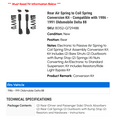 thumbnail image 2 of Rear Air Spring to Coil Spring Conversion Kit - Compatible with 1986 - 1991 Oldsmobile Delta 88 1987 1988 1989 1990, 2 of 2