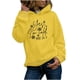 thumbnail image 2 of ICHUANYI Liquidación Mujer Pollos Divertidos Moda Casual Nuevo Cuello Redondo Impresión Divertida Sudadera con Capucha Tops ICHUANYI WER202308256126, 2 of 9