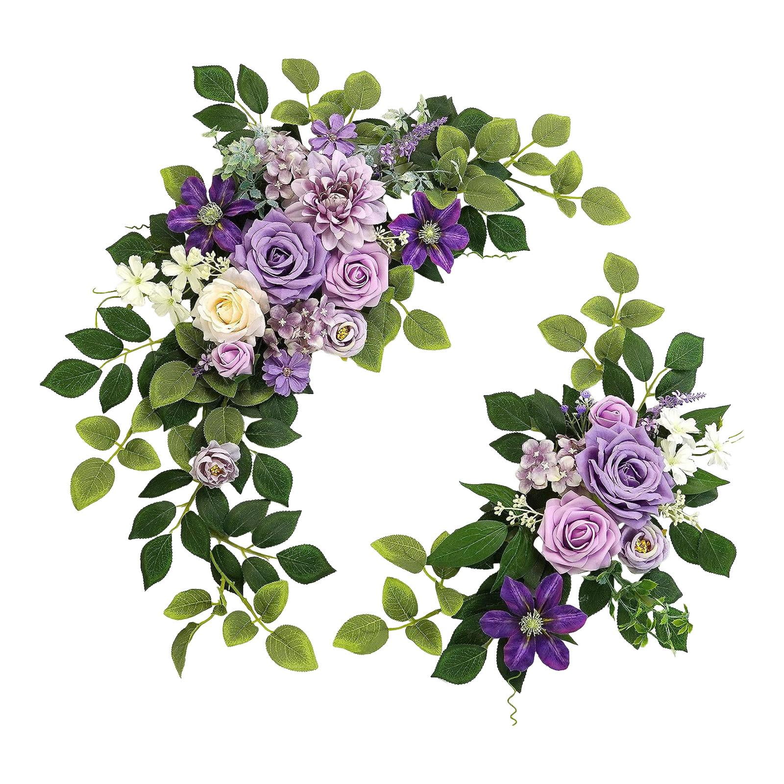 perfeclan 2Pcs Wedding Arch Flowers Artificial Flower Rustic Centerpiece Wedding Decor Flower Arrangement for Wedding Ceremony Backdrop