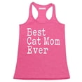thumbnail image 1 of P&B Best Cat Mom Ever Funny Women's Tank Top, Heather Pink, L, 1 of 2