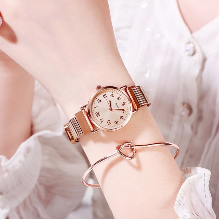 Minimalist Quartz Watch Analog Stainless Steel Mesh Bracelet Women\'s Waterproof Minimalist Quartz Watch Analog Stainless Steel Mesh Bracelet  main image 3