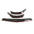 thumbnail image 3 of 3pcs Set Front Bumper Lip for Hyundai Sonata 2020-2023, Front Spoiler Diffuser Front Splitter Lip Body Kit Spoiler, Gloss Black with Red Trim, 3 of 4
