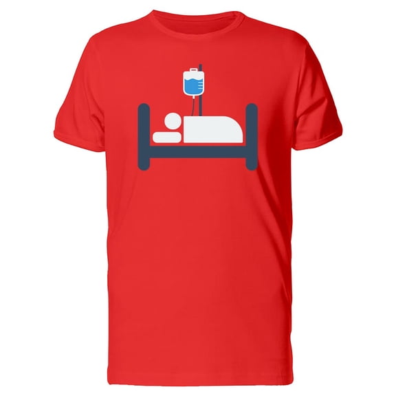 Hospital Bed With Salinebag T-Shirt Men -Image by Shutterstock, Male Medium