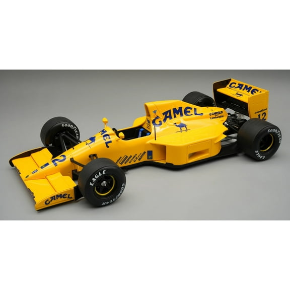 Lotus 102 #12 "Lamborghini Engine" F1 "Japanese GP" (1990) "Mythos Series" with Display Case 1/18 Model Car by Tecnomodel