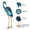 thumbnail image 6 of CHISHEEN Crane Garden Statue, Metal Heron Decor with Solar Lights, Yard Art with LED Lights for Outdoor Decorations, Blue Crane Sculpture for Backyard Farm Patio Yard Lawn Decorations, 6 of 7