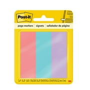 Post-it Page Markers, Assorted Colors , 1 in. x 3 in., 3 Pads