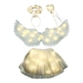 thumbnail image 3 of Accesorio de disfraz de de ángel iluminadas, vestido de ángel, hada, accesorio LED, PP, adecuado para niños, cumpleaños, juego de rol, Halloween, S luz cálida 4 piezas, 3 of 8
